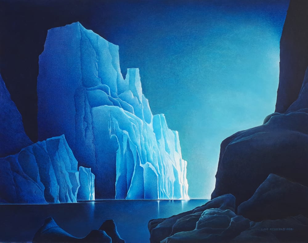Lloyd Fitzgerald Sunrise On Ancient Icebergs 32x41