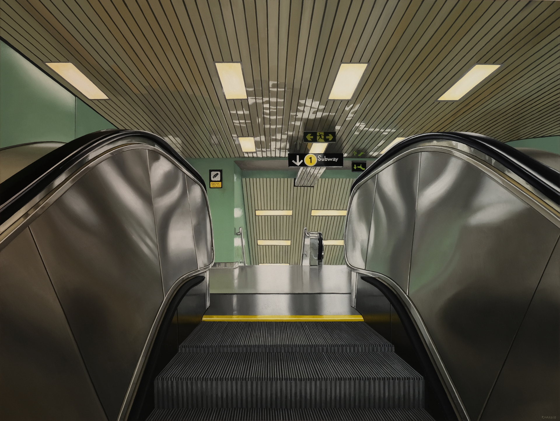Peter Harris escalator-to-line-1